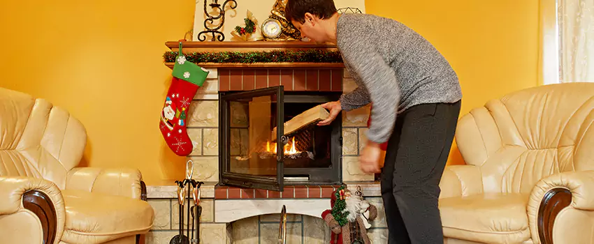 Rusted Metal Fireplace Restoration in Oconomowoc, Wisconsin
